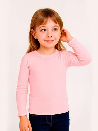 Imagem de Kit 4 Blusas Térmicas Infantil Menina Manga Longa Blusas Térmicas Manga longa menina