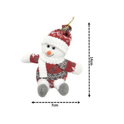 Imagem de Kit 4 Bonecos Pelúcia Pendente Natal 14cm Papai Noel, Boneco de Neve, Rena e Urso - Master Christmas