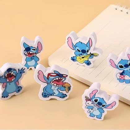 Imagem de Kit 4 Borrachas Escolar Fofa Stitch Papelaria - Sortida