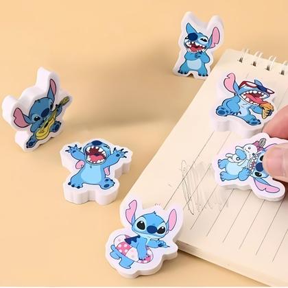 Imagem de Kit 4 Borrachas Escolar Fofa Stitch Papelaria - Sortida