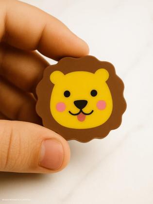 Imagem de Kit 4 Borrachas Estampa Animais  Não Mancha Nem Suja