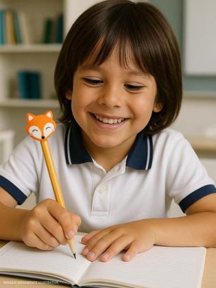 Imagem de Kit 4 Borrachas Estampa Animais  Não Mancha Nem Suja