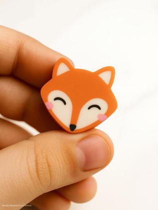 Imagem de Kit 4 Borrachas Estampa Animais  Não Mancha Nem Suja