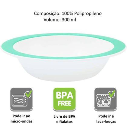 Imagem de Kit 4 Bowls Girafinha Pratinho Infantil p/ Alimentação 300ml Bebês e Papinha Buba