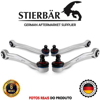 Imagem de Kit 4 Braço Controle Barra Oscilante Superior Suspensão Dianteira Original Stierbar Audi S4 2011 2012 2013 2014