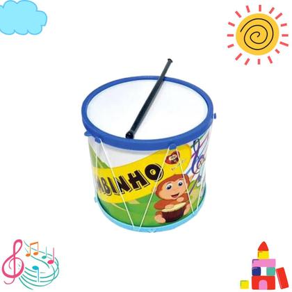 Imagem de Kit 4 Brinquedos Kit Musical Bumbo Violão Pandeiro Estrela Flauta Infantil