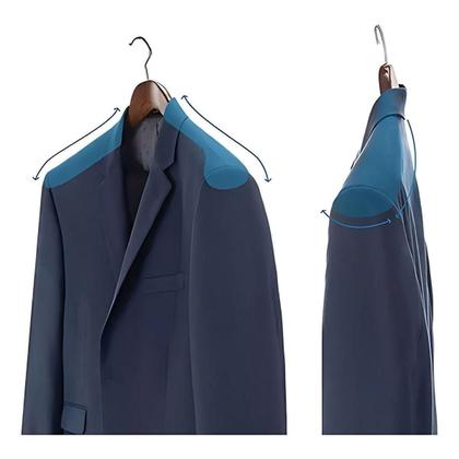 Imagem de Kit 4 Cabides Executivos Madeira Ombreira Blers Paramount