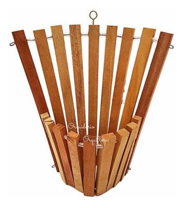 Imagem de Kit 4 Cachepô De Madeira Cônico Tamanho G Para Plantas