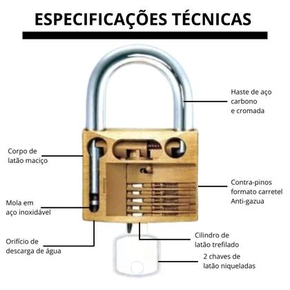 Imagem de Kit 4 Cadeado 40mm Mesmo Segredos Iguais Com 8 Chaves Pado