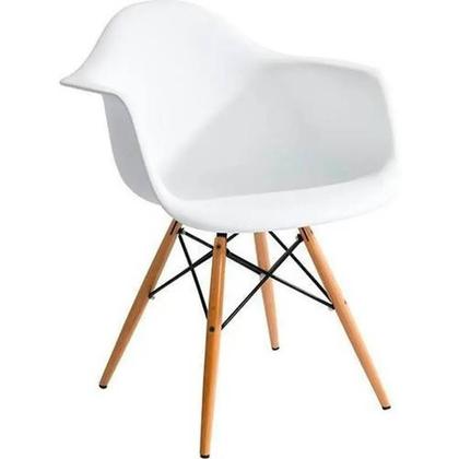 Imagem de Kit 4 Cadeira Charles Eames Eiffel Com Braço Branco