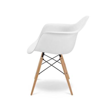 Imagem de Kit 4 Cadeira Charles Eames Eiffel Com Braço Branco