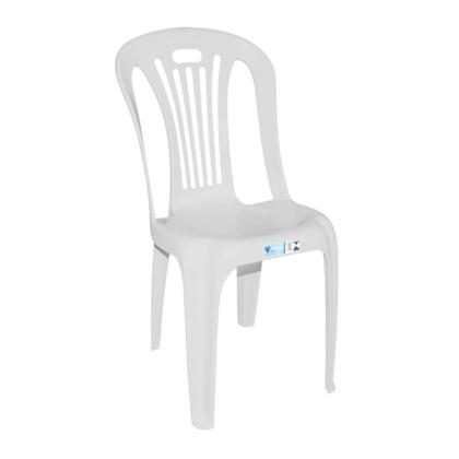 Imagem de Kit 4 Cadeira de Plástico Lara Ibap Sem Braço Bistrô Para Jardim, Eventos e Buffet Capacidade Até 120KG