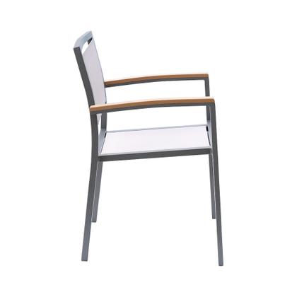 Imagem de Kit 4 Cadeiras Área Externa com Tela Mesh Mangue de Alumínio Amêndoa/Bege G56 - Gran Belo