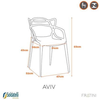 Imagem de Kit 4 Cadeiras Aviv PP Várias Cores - Fratini