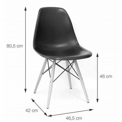 Imagem de Kit 4 Cadeiras Base Madeira Eames Dkr