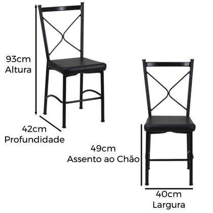 Imagem de Kit 4 Cadeiras Buffet em Alumínio para Cozinha, Restaurante - Trama Original