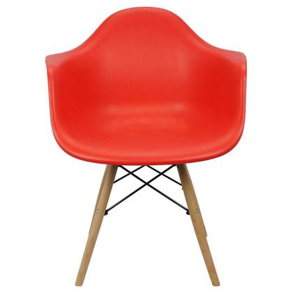 Imagem de Kit 4 Cadeiras Charles Eames Eiffel Com Braço - Vermelha