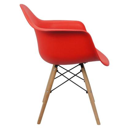 Imagem de Kit 4 Cadeiras Charles Eames Eiffel Com Braço - Vermelha