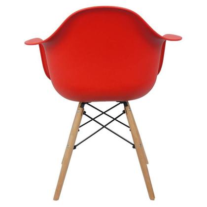 Imagem de Kit 4 Cadeiras Charles Eames Eiffel Com Braço - Vermelha