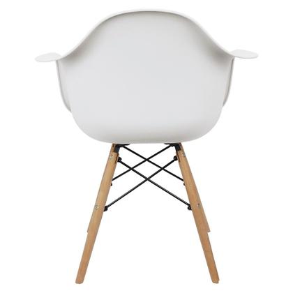 Imagem de Kit 4 Cadeiras Charles Eames Eiffel Design Wood Com Braços