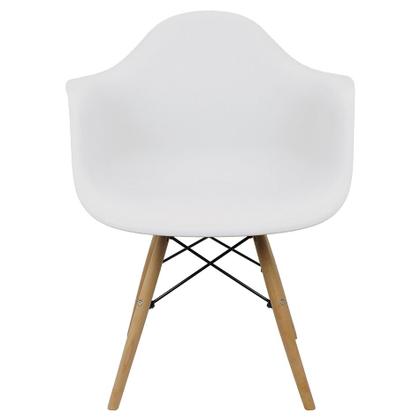 Imagem de Kit 4 Cadeiras Charles Eames Eiffel Design Wood Com Braços