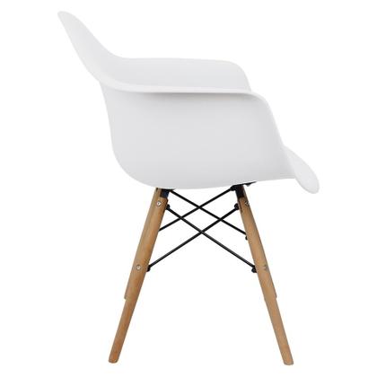 Imagem de Kit 4 Cadeiras Charles Eames Eiffel Design Wood Com Braços
