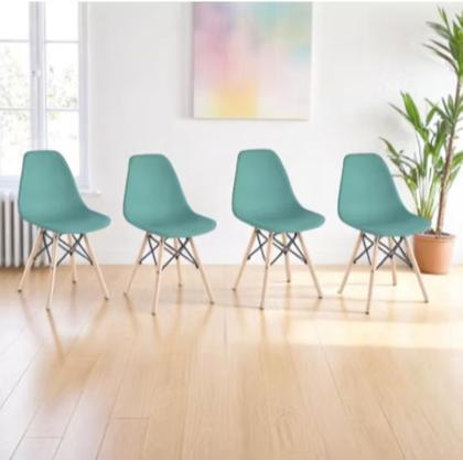 Imagem de Kit 4 Cadeiras Charles Eames Wood Design Eiffel Diversas Cores