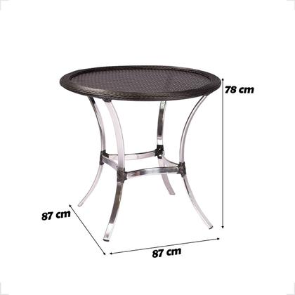 Imagem de Kit 4 Cadeiras De Alumínio E Mesa Com Borda para Área Externa Pinheiro Artesanal