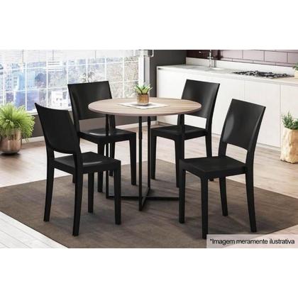 Imagem de Kit 4 Cadeiras de Cozinha Hydra UZ4002 4 Un Polipropileno Preto - Kappesberg