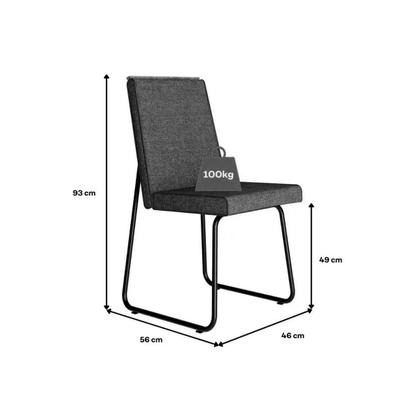 Imagem de Kit 4 Cadeiras de Cozinha Lira 1752 4 Uni Rose/Linho Areia/Courano Caramelo - Carraro