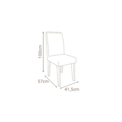 Imagem de Kit 4 Cadeiras de Cozinha Milena 4 Un Marrocos/ Suede Bege - Cimol