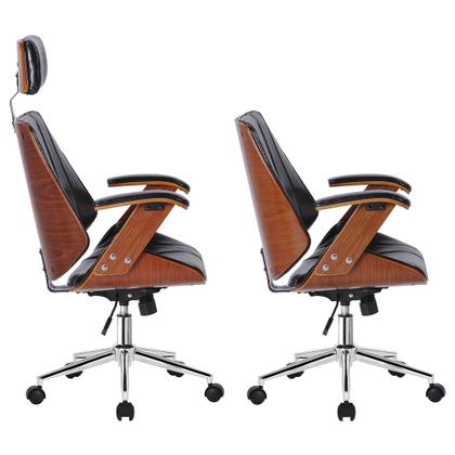 Imagem de Kit 4 Cadeiras de Escritório Juliette Diretor e 1 Presidente Giratórias Preta G24 - Gran Belo