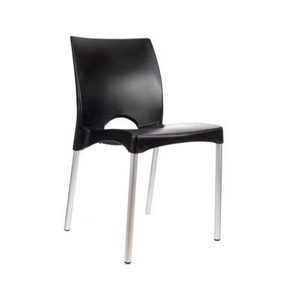 Imagem de Kit 4 Cadeiras De Jantar Com Pés De Alumínio Boston Preta