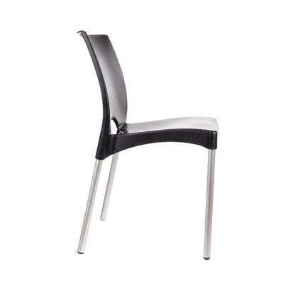 Imagem de Kit 4 Cadeiras De Jantar Com Pés De Alumínio Boston Preta