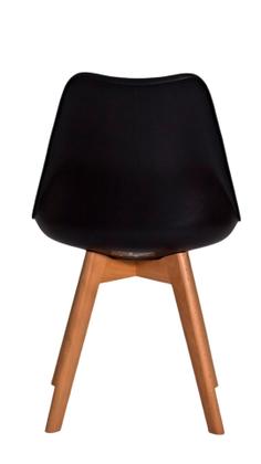 Imagem de Kit 4 Cadeiras De Jantar Cozinha Saarinen Leda Design Base Madeira Preta