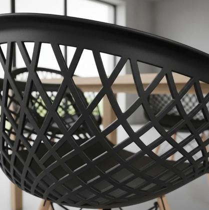 Imagem de Kit 4 Cadeiras de Jantar Eames Web Pé Palito