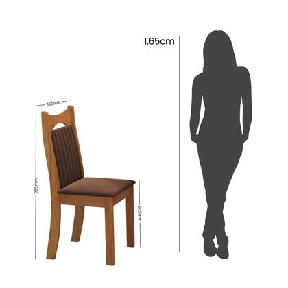 Imagem de Kit 4 Cadeiras de Jantar Estofadas Veludo Dalas Yescasa