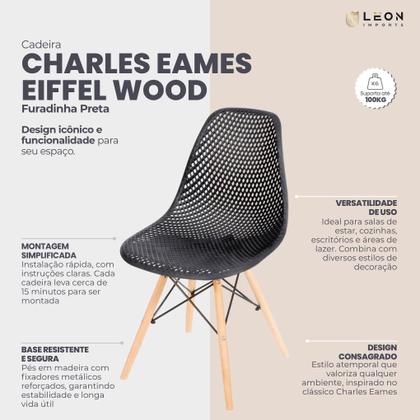 Imagem de Kit 4 Cadeiras Design Charles Eames Eiffel Colmeia