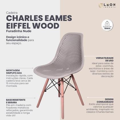 Imagem de Kit 4 Cadeiras Design Charles Eames Eiffel Colmeia