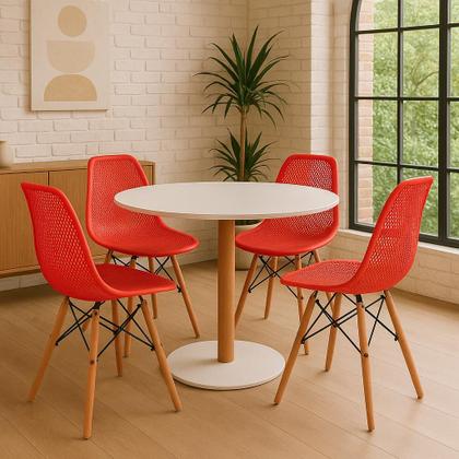 Imagem de Kit 4 Cadeiras Design Charles Eames Eiffel Colmeia