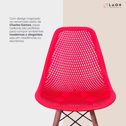 Imagem de Kit 4 Cadeiras Design Charles Eames Eiffel Colmeia