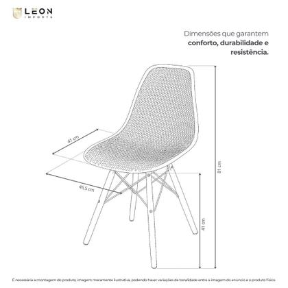 Imagem de Kit 4 Cadeiras Design Charles Eames Eiffel Colmeia