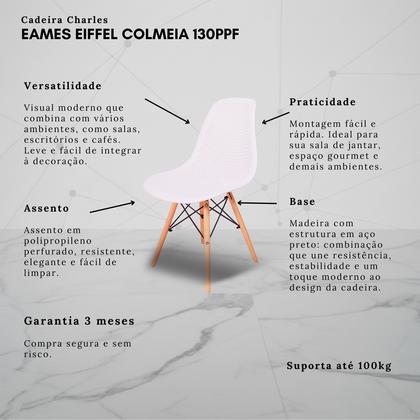 Imagem de Kit 4 Cadeiras Design Charles Eames Eiffel Furadinha