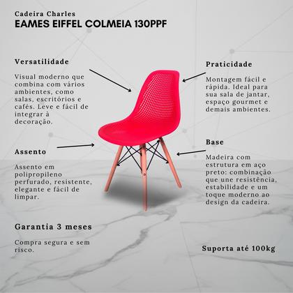 Imagem de Kit 4 Cadeiras Design Charles Eames Eiffel Furadinha