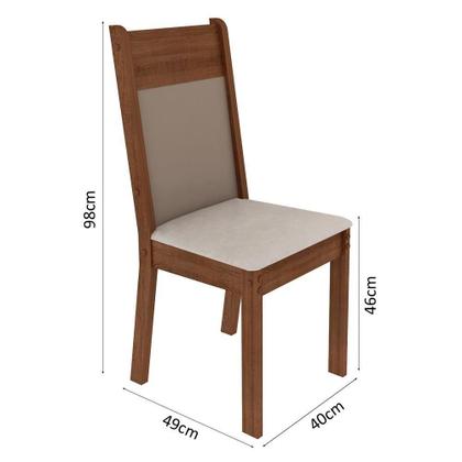 Imagem de Kit 4 Cadeiras em MDF e MDP Madesa