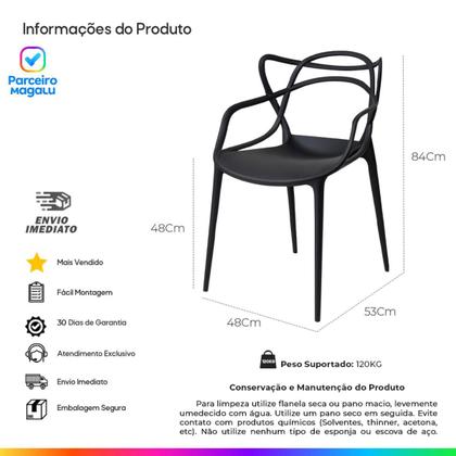 Imagem de Kit 4 Cadeiras Empilhaveis Allegra Sala De Jantar Cozinha Escritório Resistente e Confortável Móveis Bonatto