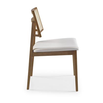 Imagem de Kit 4 Cadeiras Madeira Maciça Palermo Encosto Tela Assento Estofado