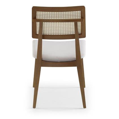 Imagem de Kit 4 Cadeiras Madeira Maciça Palermo Encosto Tela Assento Estofado