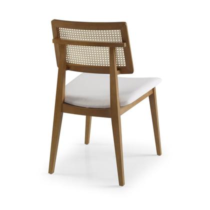 Imagem de Kit 4 Cadeiras Madeira Maciça Palermo Encosto Tela Assento Estofado