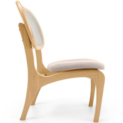 Imagem de Kit 4 Cadeiras Para Sala de Jantar Cozinha Estofada e Tela Mariah L02 Seude Bege - Lyam Decor